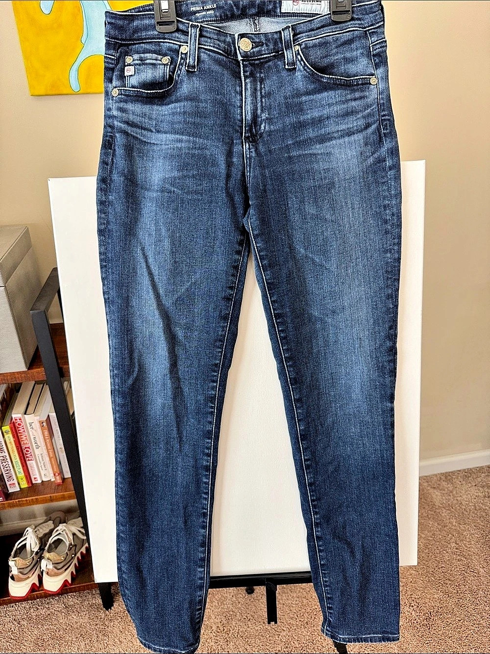 AG Adriano Goldschmied Prima Ankle Cigarette Ankle Skinny Jeans Blue Waist 27R